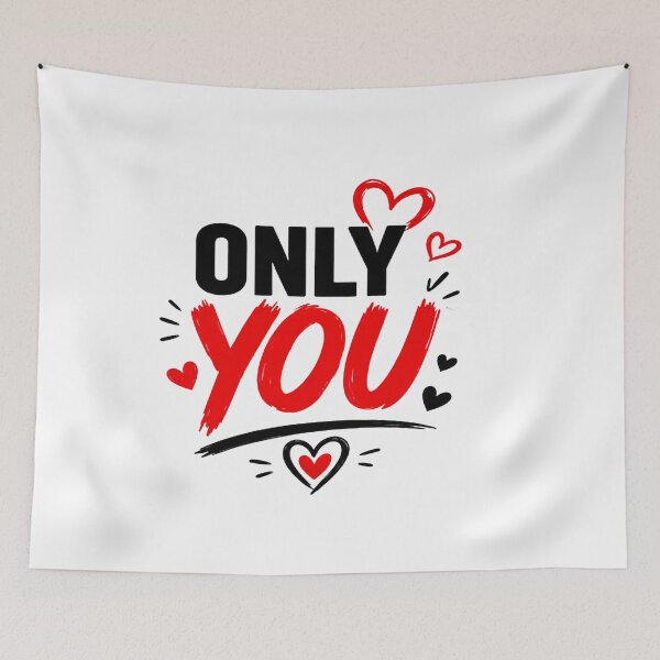 Item preview, Only You Romantic Typography – Bold Love Quote Gift Design designed and sold by Lovestickerco.
