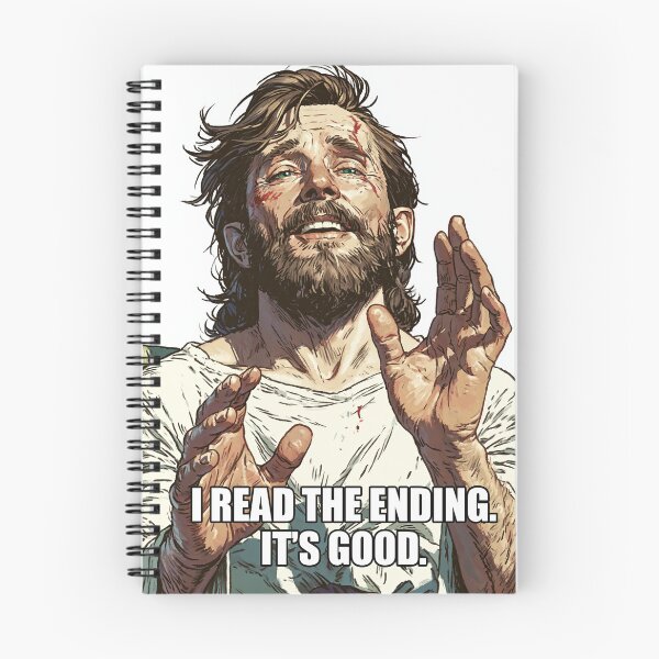 Item preview, I Read The Ending Its Good Red Background Jesus designed and sold by Piotrek0001.