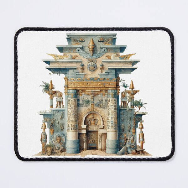Item preview, Ancient Egyptian Temple Architecture Historical Illustration designed and sold by LunaPixelStudio.