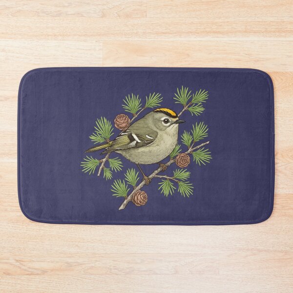 Item preview, Bird Lovers Golden Crowned Kinglet On Larch Cone Perch  designed and sold by BirdsnStuff.