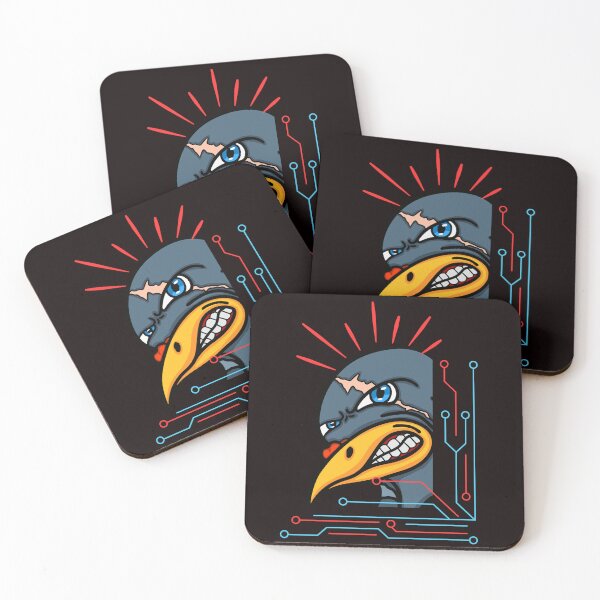 Item preview, Cyber Raven Rage – Tech Glitch Bird Design designed and sold by Tadeusz1.