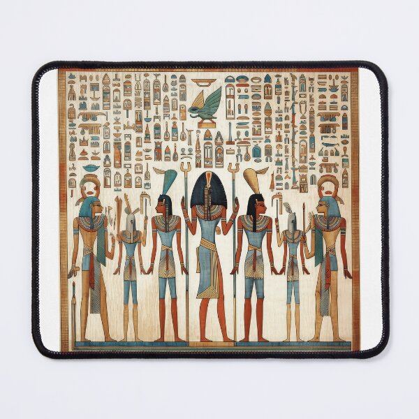 Item preview, Ancient Egyptian Hieroglyphic Fresco Historical Wall Art designed and sold by LunaPixelStudio.