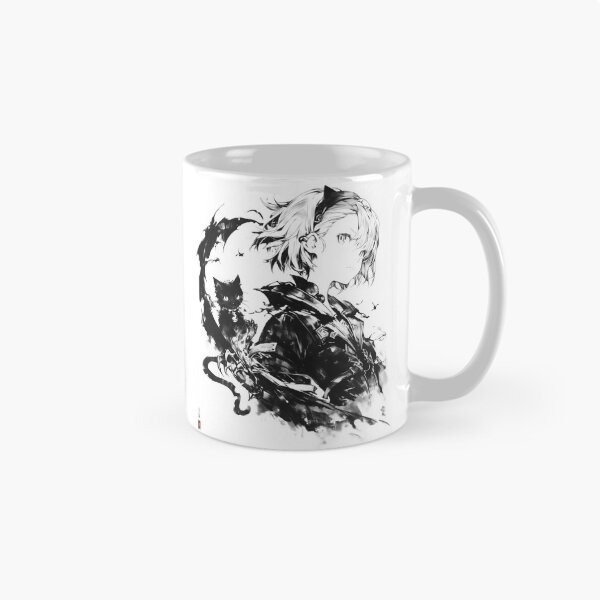 Item preview, Dark Anime Aesthetic – Black Cat Ink Illustration designed and sold by EchoWave11.