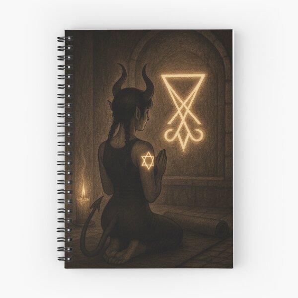 Item preview, Infernal Devotion – Demonic Prayer and Sacred Symbol Art designed and sold by TheLoopStories.