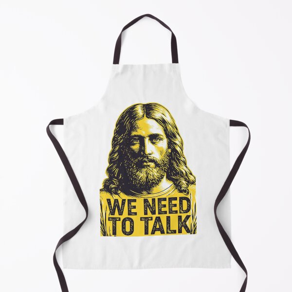Item preview, We Need To Talk Jesus Yellow Background Poster designed and sold by Piotrek0001.