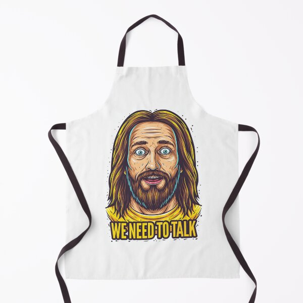 Item preview, We Need To Talk Wide Eyed Jesus Blue Halo designed and sold by Piotrek0001.