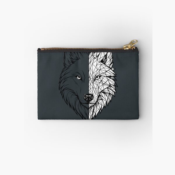 Item preview, Geometric Spirit Wolf Minimalist Dual Nature Line Art designed and sold by tineldesign.