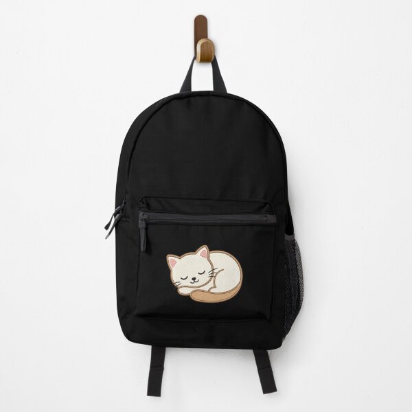 Item preview, Sleeping Curled Cat | Minimal Embroidery Style Kawaii Design designed and sold by ColorSplash123.