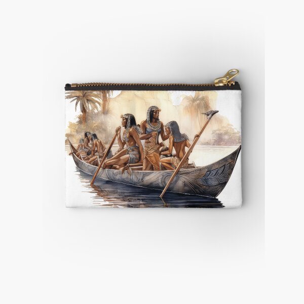 Item preview, Ancient Egyptian Nile River Boat Historical Watercolor Illustration designed and sold by LunaPixelStudio.