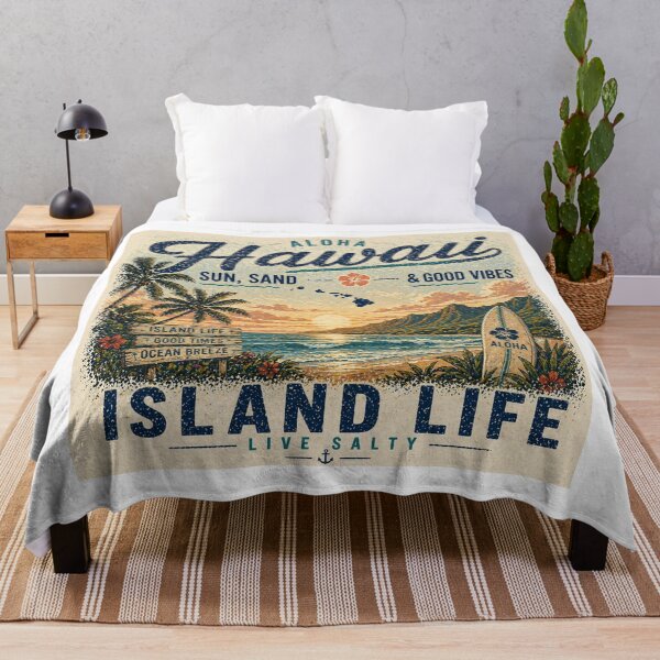 Item preview, Hawaii Aloha Island Life Beach Sunset Surf Vibes Tropical Ocean Shirt, Sticker designed and sold by ParfaitPrints.