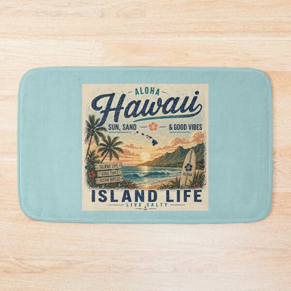 Item preview, Hawaii Aloha Island Life Beach Sunset Surf Vibes Tropical Ocean Shirt, Sticker designed and sold by ParfaitPrints.