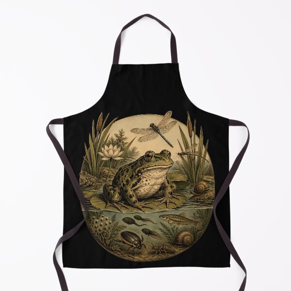 Item preview, Frog Pond Life | Vintage Illustration designed and sold by Funny Vintage Stickers And T-Shirts.