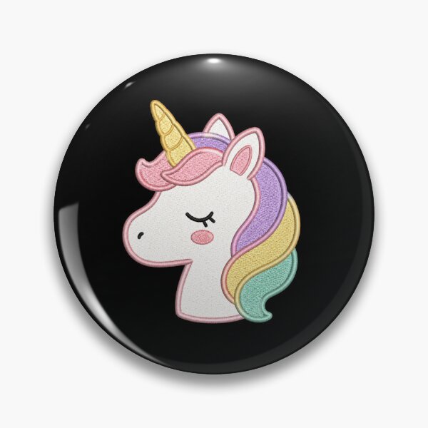Item preview, Cute Mini Unicorn Head | Minimal Embroidery Style Kawaii Design designed and sold by ColorSplash123.