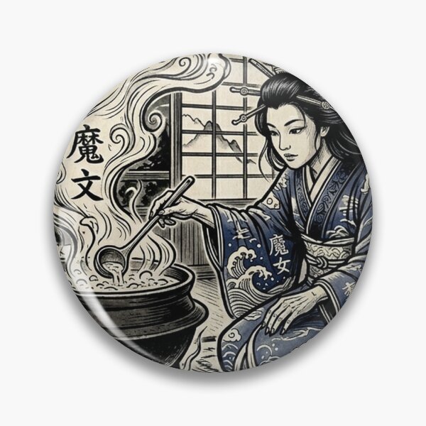 Artikelvorschau, Mondscheinzauber: Junge Hexe und Katze – Ukiyo-e-Stil entworfen und verkauft von FatalMiaoooo.