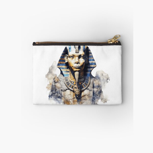 Item preview, Ancient Egyptian Pharaoh Mask Watercolor Grunge Illustration designed and sold by LunaPixelStudio.