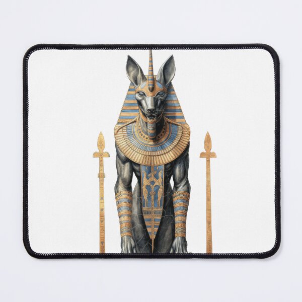 Item preview, Ancient Egyptian God Anubis Statue Mythology Historical Illustration designed and sold by LunaPixelStudio.