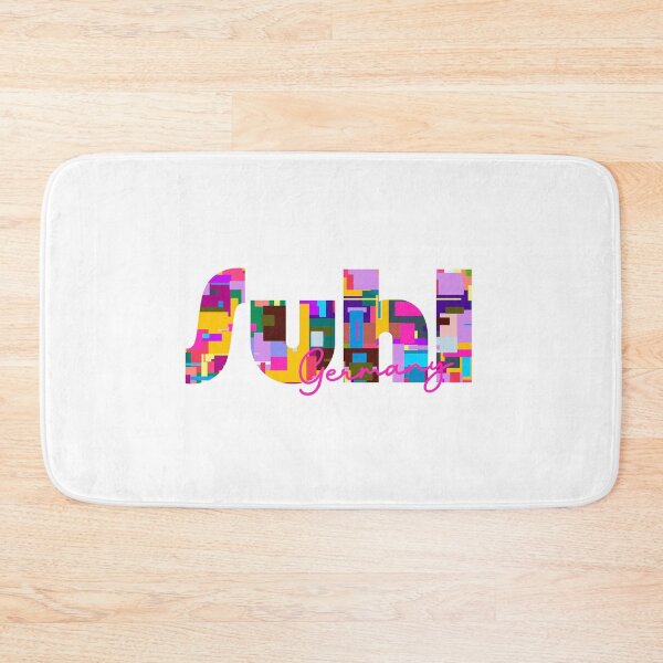 Item preview, Suhl, Germany, Vibrant Abstract City Typography Art designed and sold by Wanderful-roads.