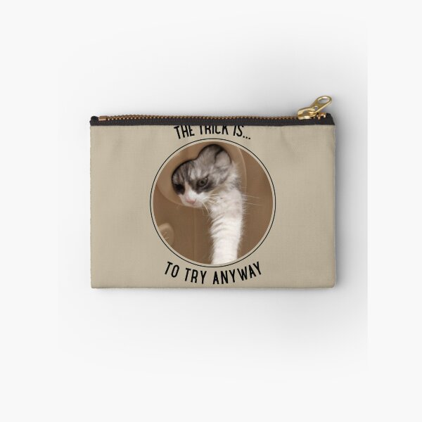 Item preview, Copy of The Trick is Try Anyway Cat Reaching Through Heart Hole designed and sold by Massara6.