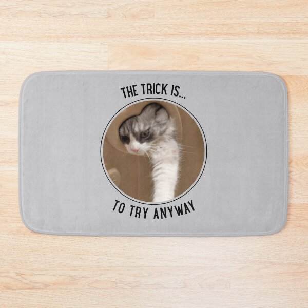 Item preview, Copy of The Trick is Try Anyway Cat Reaching Through Heart Hole designed and sold by Massara6.