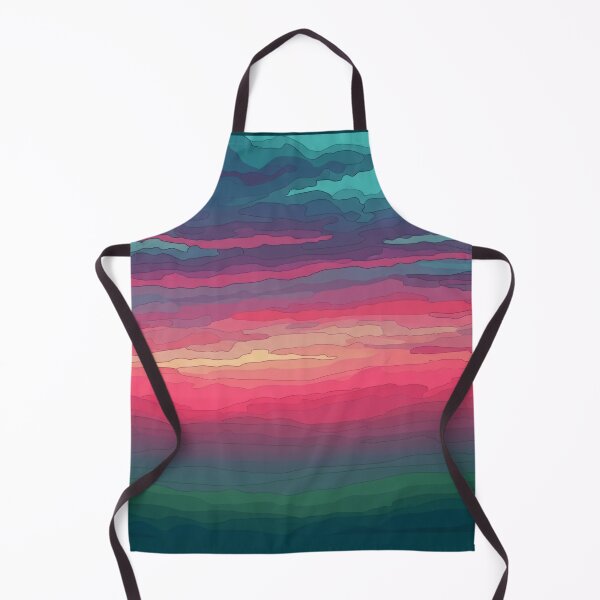 Item preview, Vibrant Sunset Landscape Layered Color Abstract Illustration designed and sold by PixorStudio.