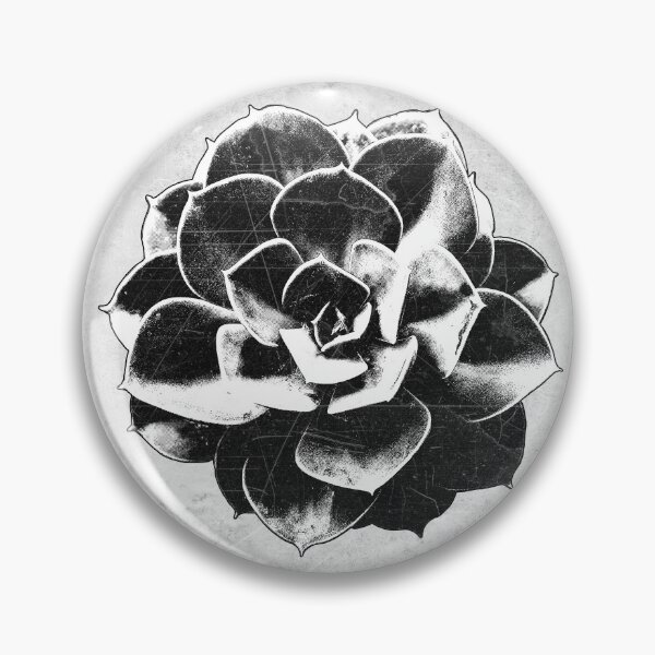 Item preview, Echeveria Succulent Dark Botanical Etched Illustration designed and sold by Ghoul Enterprises.