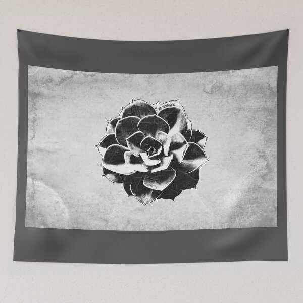 Item preview, Echeveria Succulent Dark Botanical Etched Illustration designed and sold by Ghoul Enterprises.