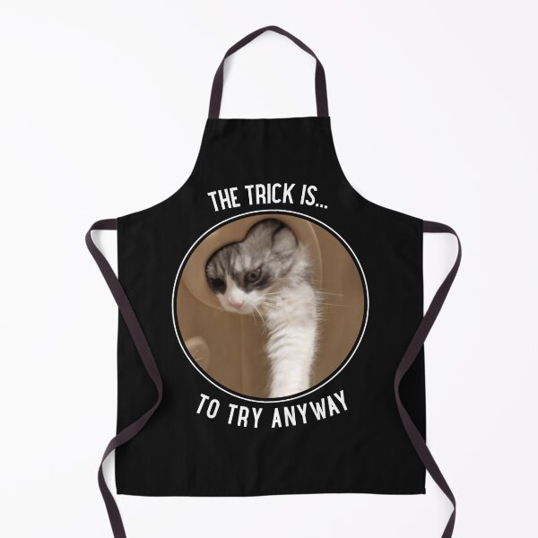 Item preview, The Trick is Try Anyway Cat Reaching Through Heart Hole designed and sold by Massara6.