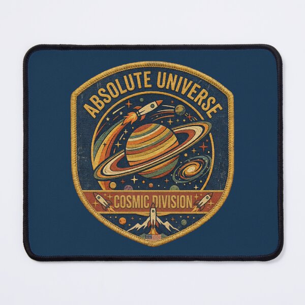 Item preview, 1970s Vintage Space Agency Style – Absolute Universe Cosmic Division Retro Design designed and sold by ArtsyExplorer.