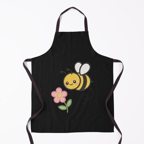 Item preview, Cute Bee with Flower | Minimal Embroidery Style Kawaii Design designed and sold by ColorSplash123.