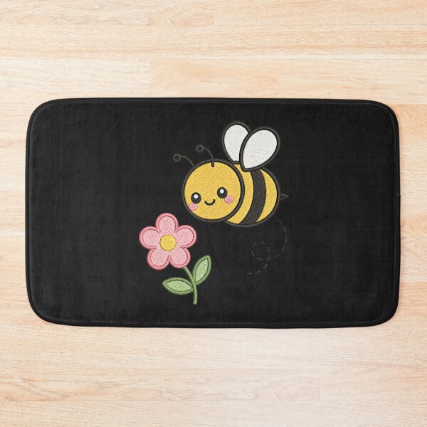 Item preview, Cute Bee with Flower | Minimal Embroidery Style Kawaii Design designed and sold by ColorSplash123.
