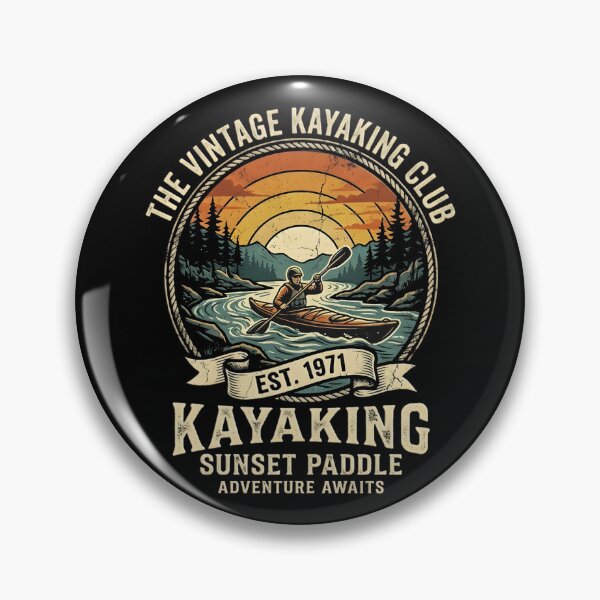 Item preview, The Vintage Kayaking Club - Sunset Paddle Adventure Awaits Retro Design designed and sold by Jt41.
