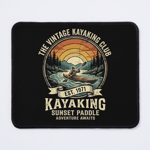 Item preview, The Vintage Kayaking Club - Sunset Paddle Adventure Awaits Retro Design designed and sold by Jt41.