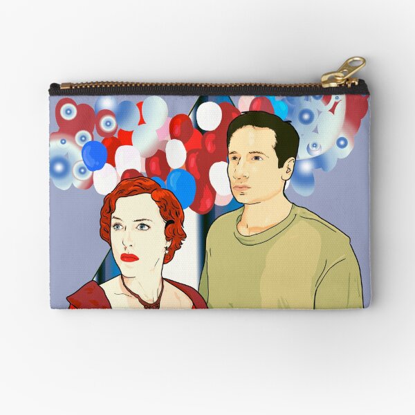 X-files inspired flat zipper pouch ready to ship