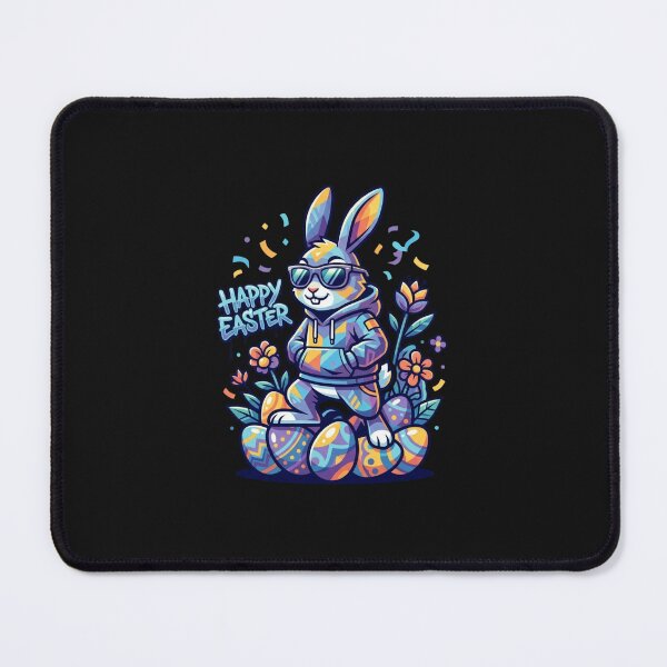Item preview, Happy Easter Cool Rabbit with Colorful Eggs Design designed and sold by anhemdori2022.