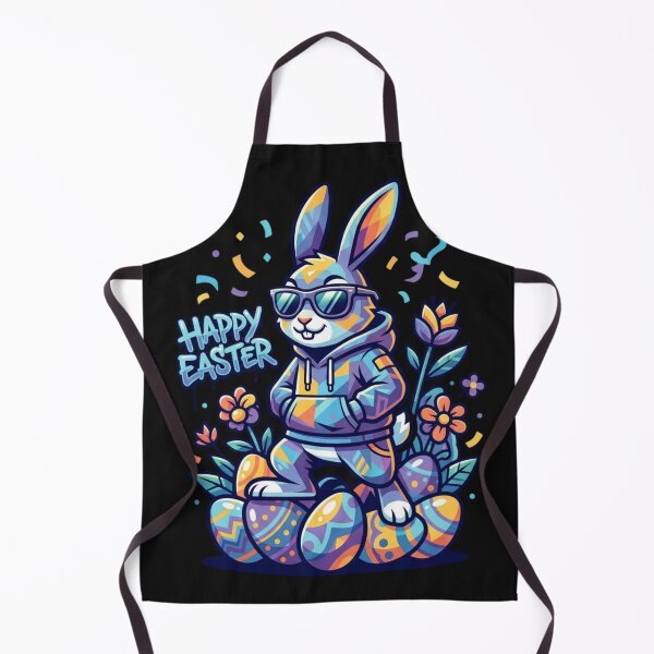 Item preview, Happy Easter Cool Rabbit with Colorful Eggs Design designed and sold by anhemdori2022.