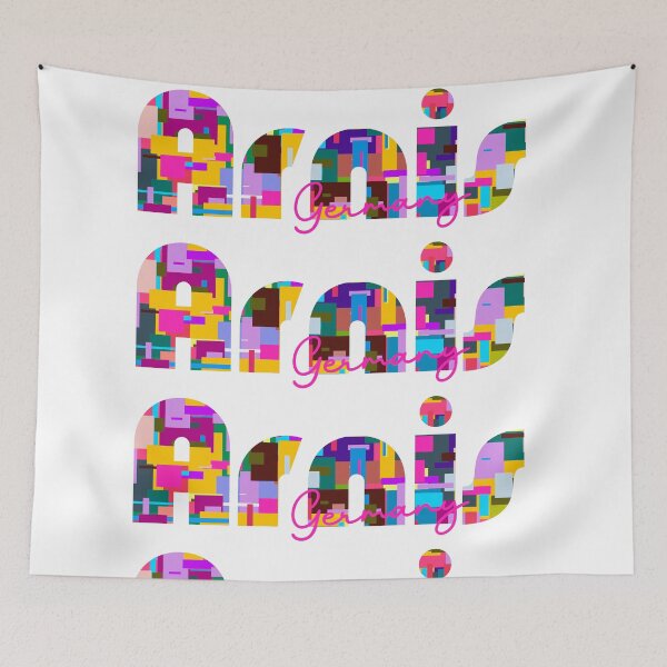 Item preview, Arnis, Germany, Vibrant Abstract City Typography Art designed and sold by Wanderful-roads.