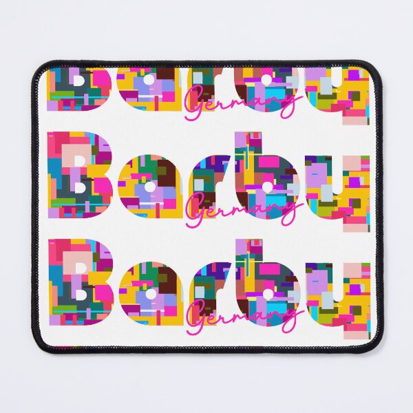 Item preview, Barby, Germany, Vibrant Abstract City Typography Art designed and sold by Wanderful-roads.