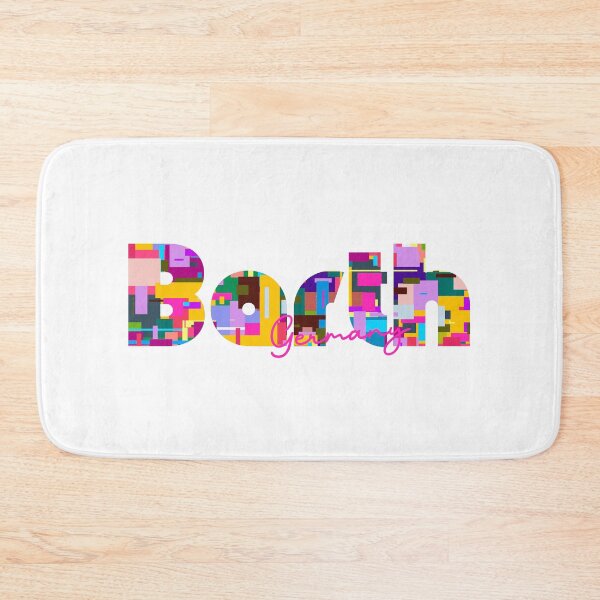 Item preview, Barth, Germany, Vibrant Abstract City Typography Art designed and sold by Wanderful-roads.