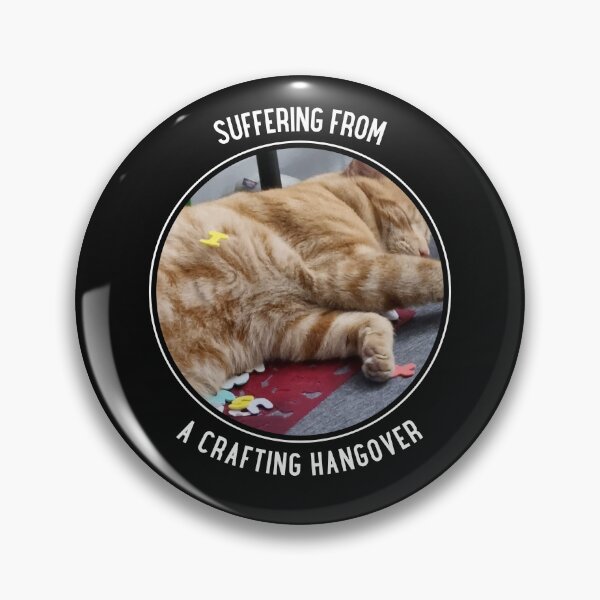 Item preview, Suffering From a Crafting Hangover Cat in Letter Stickers designed and sold by Massara6.