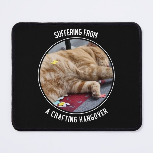 Item preview, Suffering From a Crafting Hangover Cat in Letter Stickers designed and sold by Massara6.