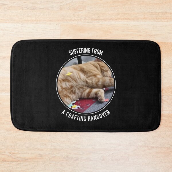 Item preview, Suffering From a Crafting Hangover Cat in Letter Stickers designed and sold by Massara6.