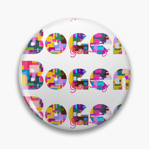 Item preview, Bogen, Germany, Vibrant Abstract City Typography Art designed and sold by Wanderful-roads.