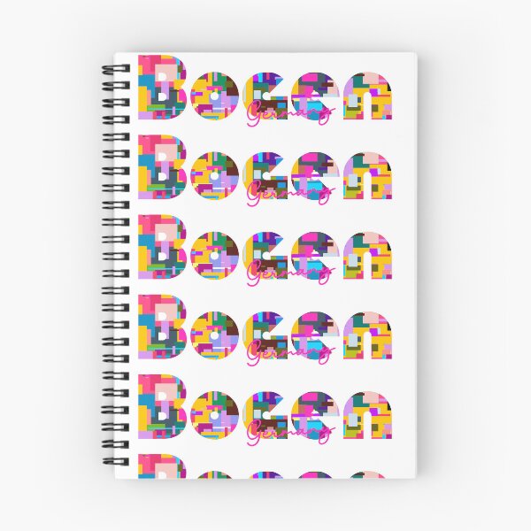 Item preview, Bogen, Germany, Vibrant Abstract City Typography Art designed and sold by Wanderful-roads.