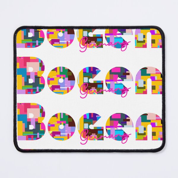 Item preview, Bogen, Germany, Vibrant Abstract City Typography Art designed and sold by Wanderful-roads.