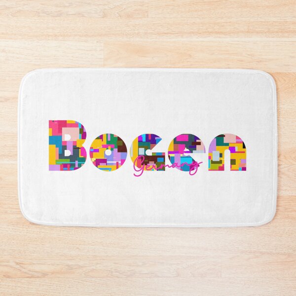 Item preview, Bogen, Germany, Vibrant Abstract City Typography Art designed and sold by Wanderful-roads.