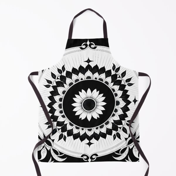 Item preview, Monochrome Flower Circle with Elegant Botanical Decorative Elements Design. designed and sold by MissYouONLY.