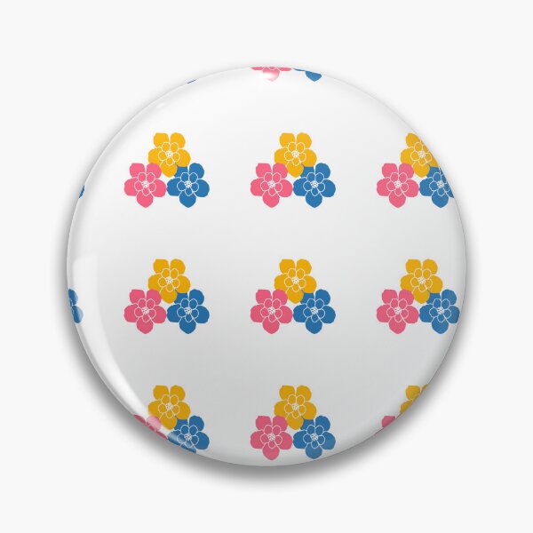 Item preview, Three flowers blue yellow and pink pattern designed and sold by Abanosi05.