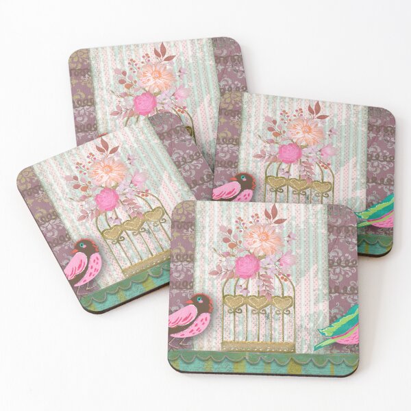 Item preview, Vintage Floral Birdcage: A Shabby Chic Digital Collage designed and sold by artbydonyale.