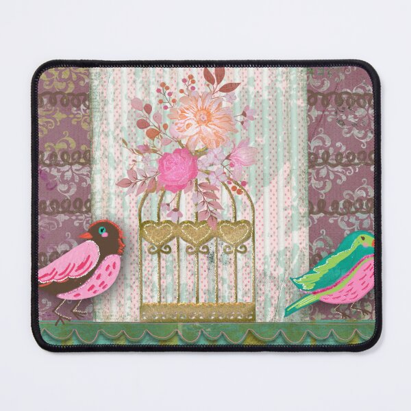 Item preview, Vintage Floral Birdcage: A Shabby Chic Digital Collage designed and sold by artbydonyale.