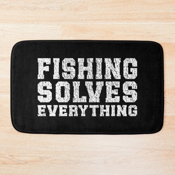 Item preview, Fishing Solves Everything - Distressed Typography Angler Design Funny Fishing Cheaper than Therapy designed and sold by Jt41.